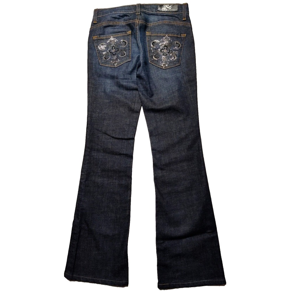 WE THE‎ PEOPLE Women Size 25 Bootcut Made In USA Embellished Denim Blue Jeans